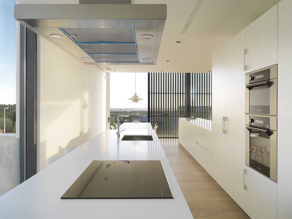 Casas transparentes. Cocina.